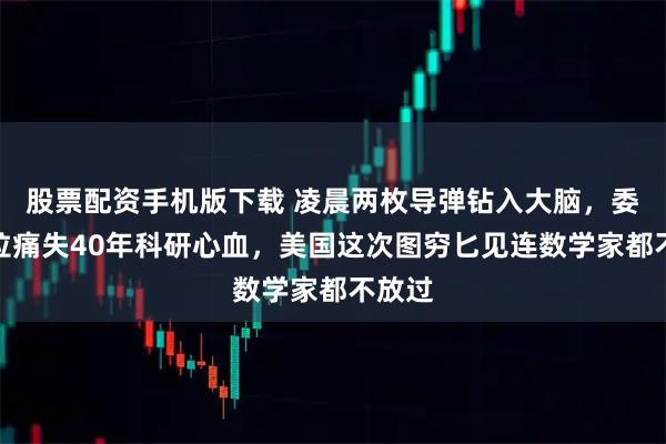 股票配资手机版下载 凌晨两枚导弹钻入大脑，委内瑞拉痛失40年科研心血，美国这次图穷匕见连数学家都不放过